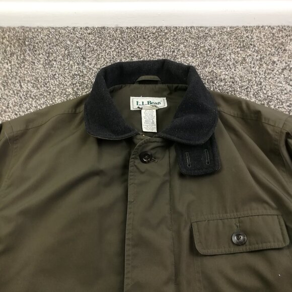 Vintage LL Bean Jacket Chore Barn Wool Cashmere Flannel Blanket Lined Mens Large - Picture 2 of 10